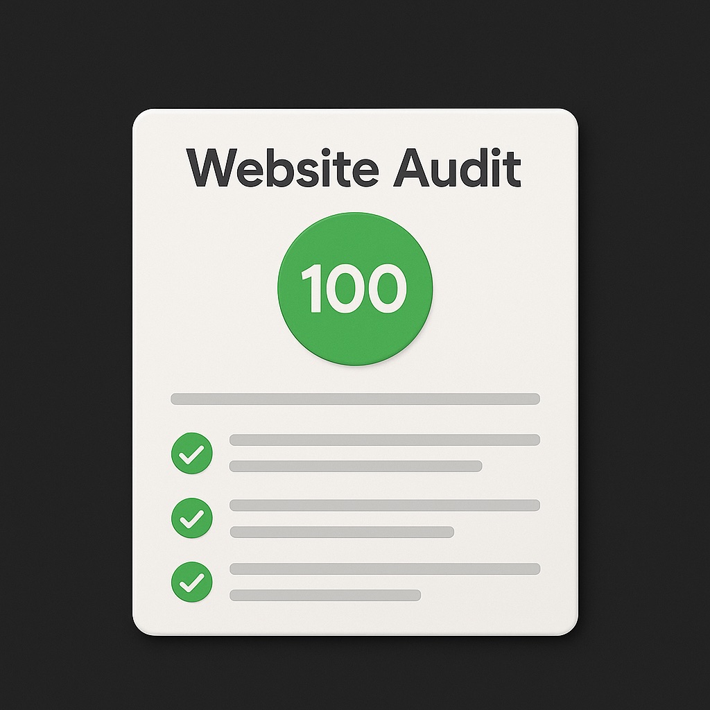 Website audit screenshot